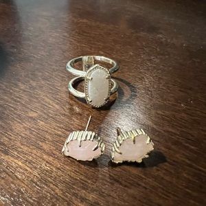 Kendra Scott earrings and ring